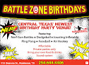 Your kids birthday party places Battle Zone Birthdays in Robinson in Texas