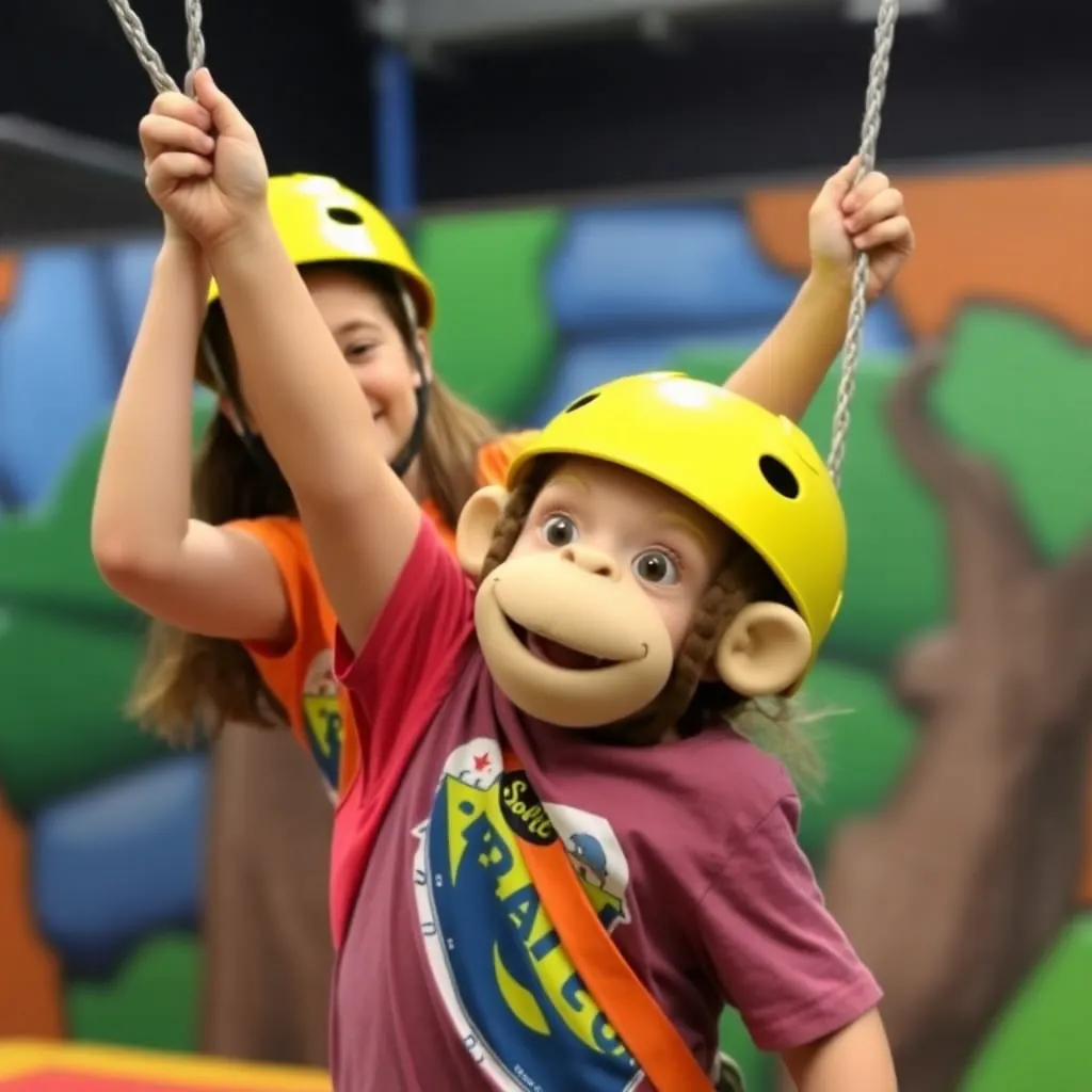 Kids birthday party places Adrenaline Monkey Adventure Park in North Charleston
