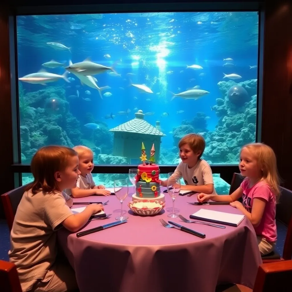 Kids birthday party places Aquarium Restaurant in Nashville