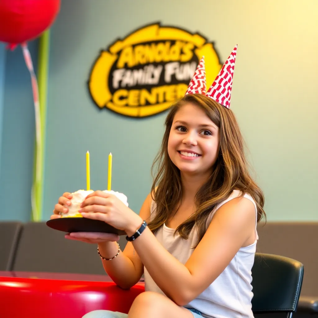 Kids birthday party places Arnold's Family Fun Center in Oaks