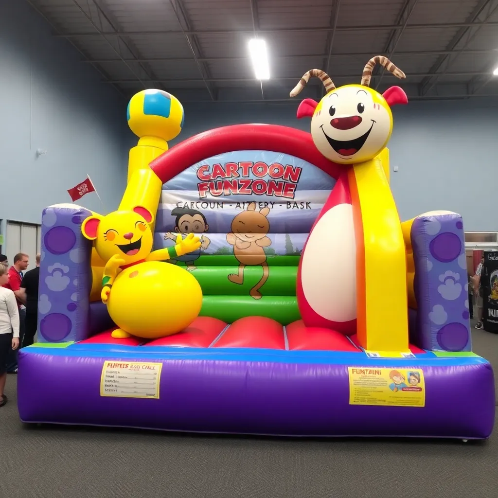 Kids birthday party places Cartoon Headquarters Inflatable Funzone in Nutter Fort