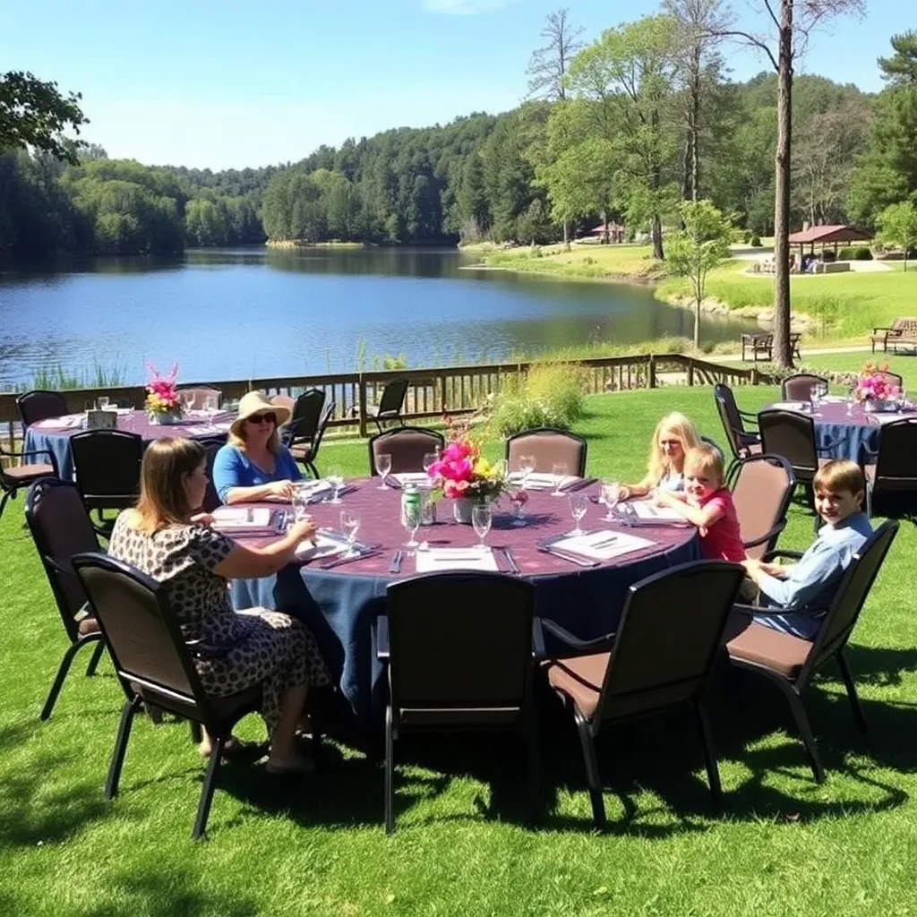 Kids birthday party places Cedar Lakes Conference Center in Ripley