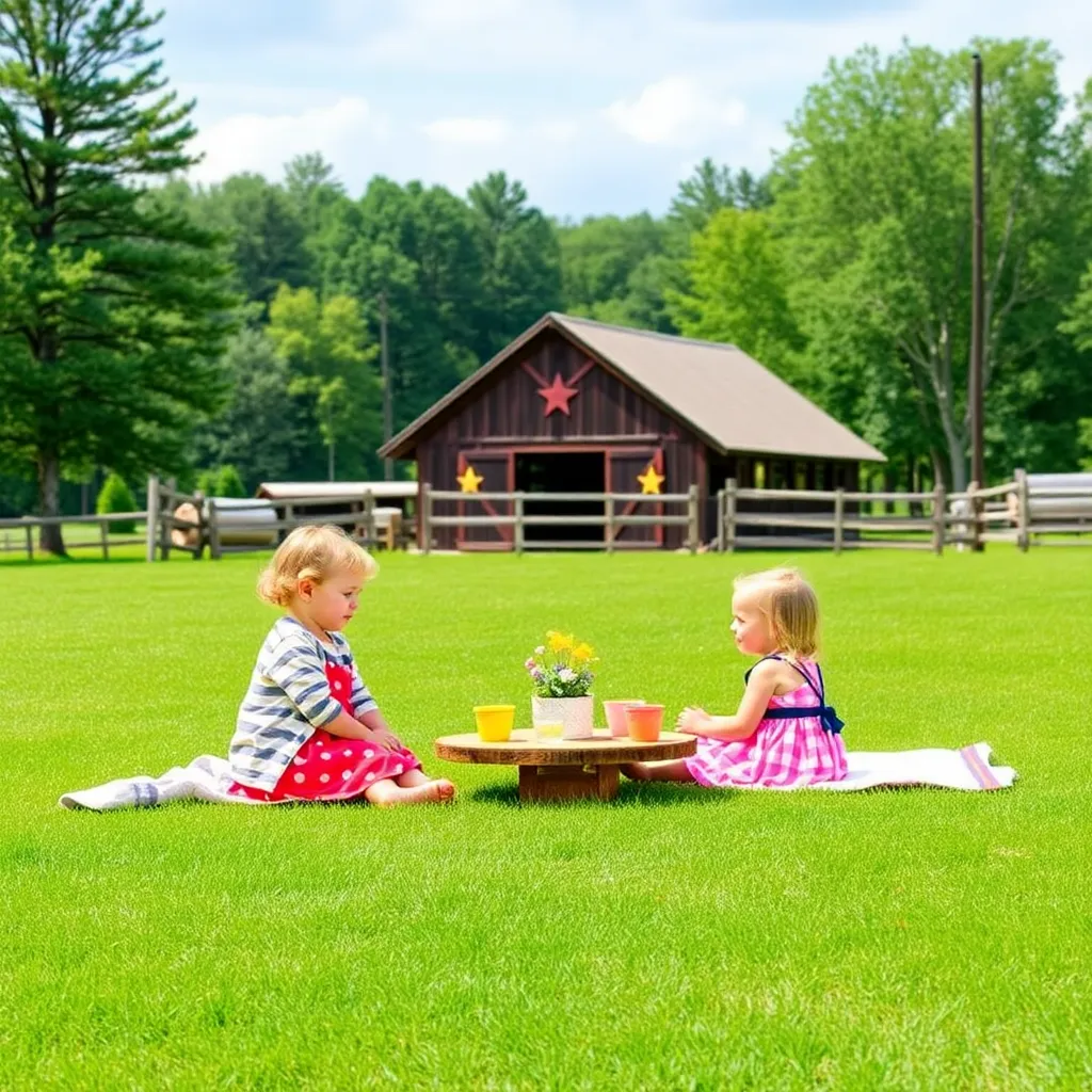 Kids birthday party places Charmingfare Farm in Candia