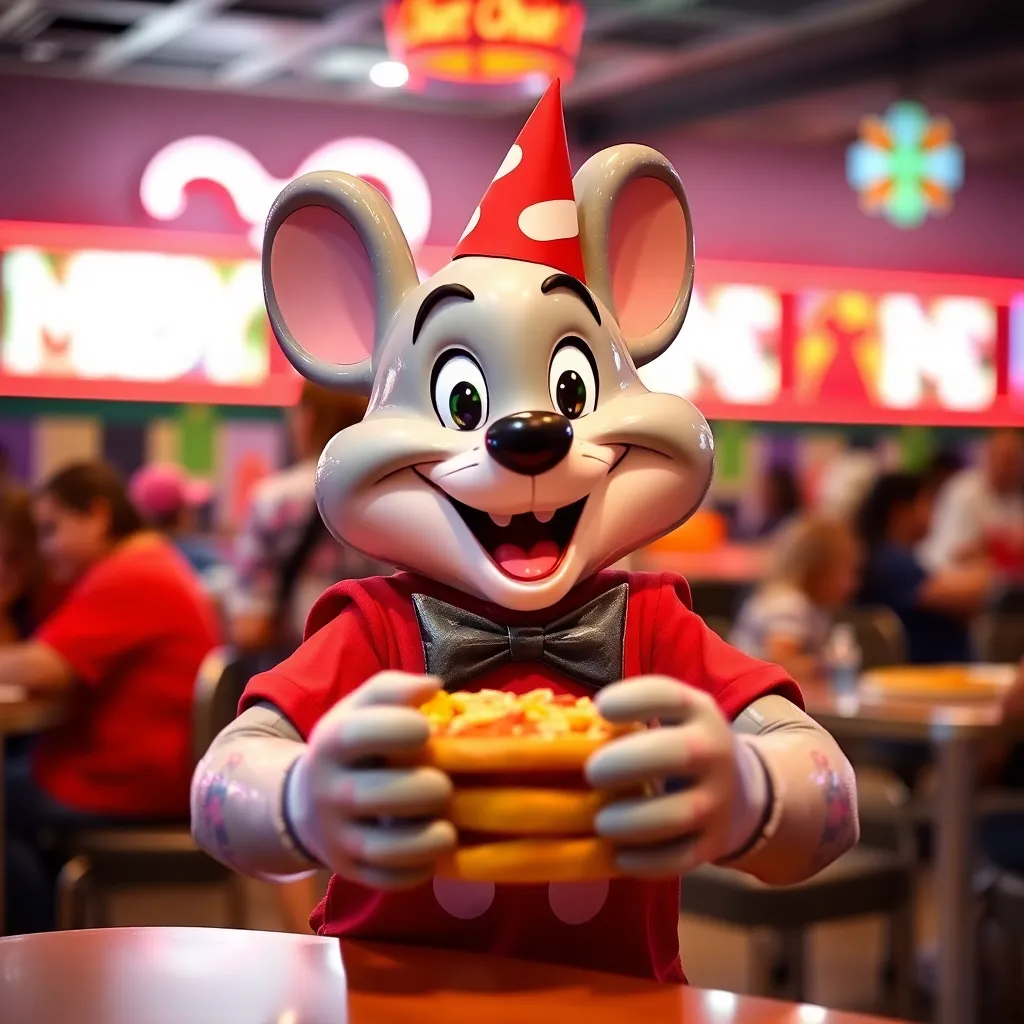 Kids birthday party places Chuck E. Cheese in Denton