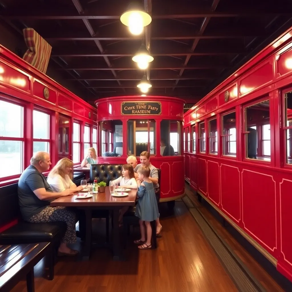 Kids birthday party places Connecticut Trolley Museum in East Windsor