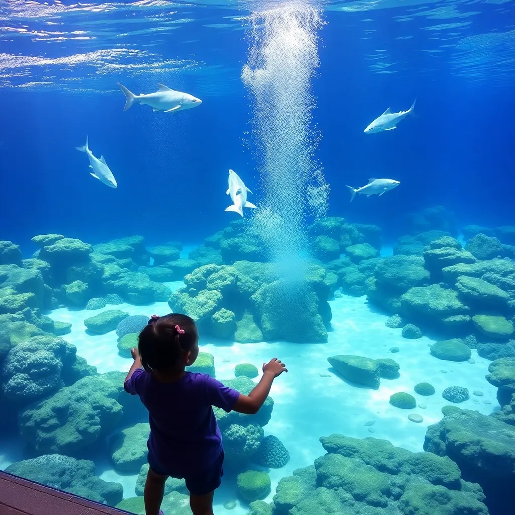 Kids birthday party places Coral World Ocean Park in St Thomas