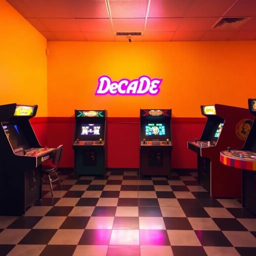 Kids birthday party places Decades Arcade in Charlottesville