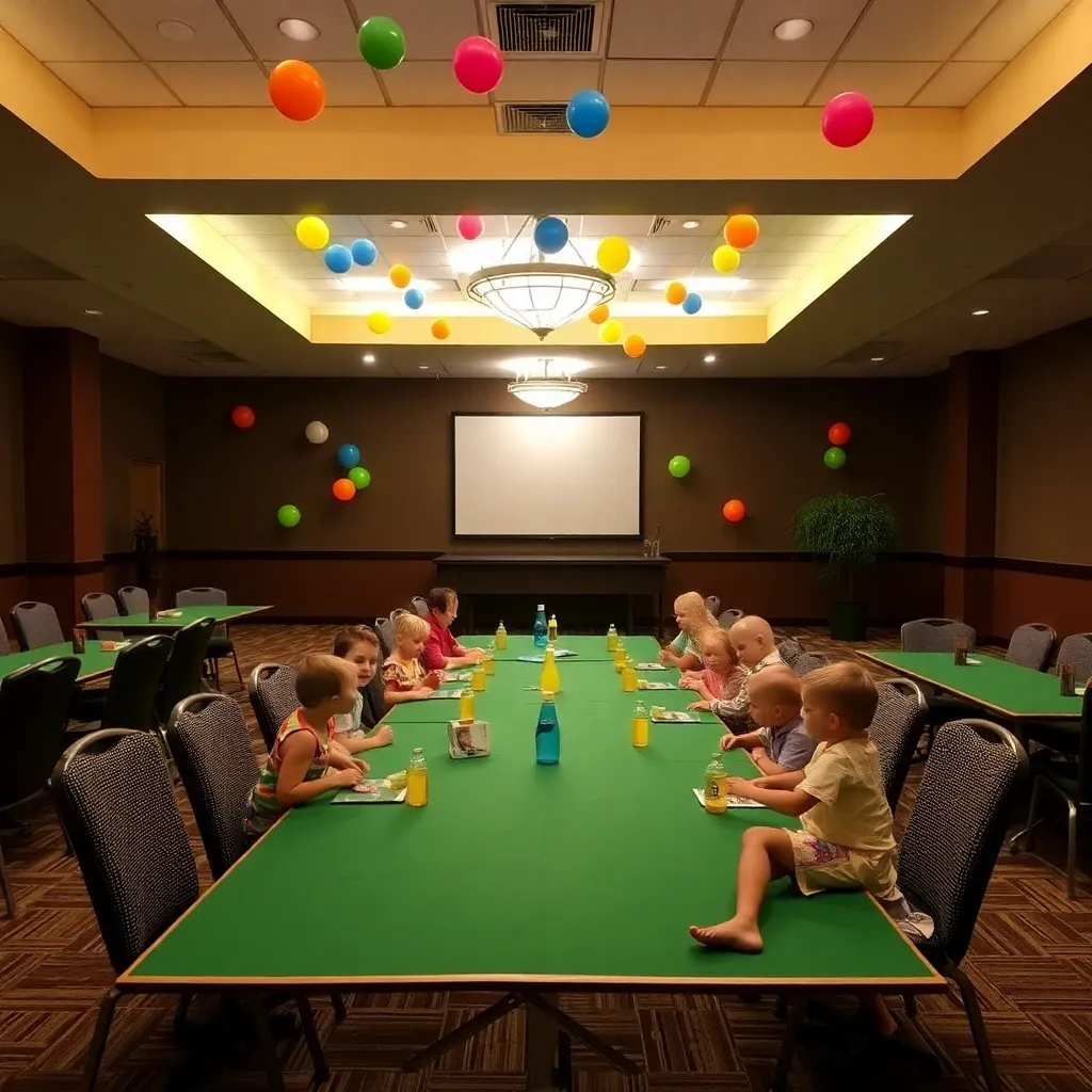 Kids birthday party places Divots Conference Center in Norfolk
