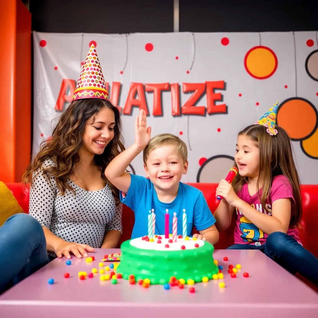 Kids birthday party places Entertainzone in Muskegon