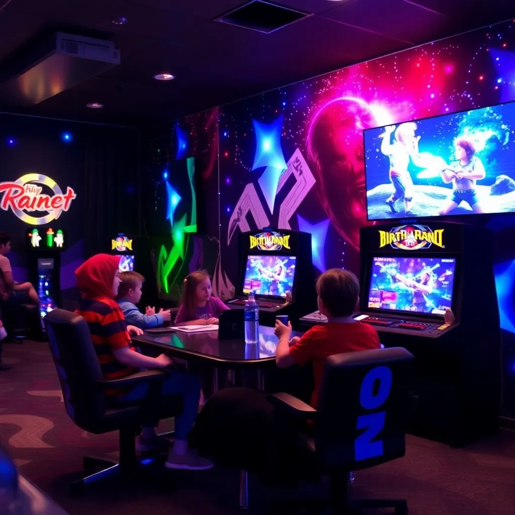 Kids birthday party places Galaxy Gaming in Sioux Falls