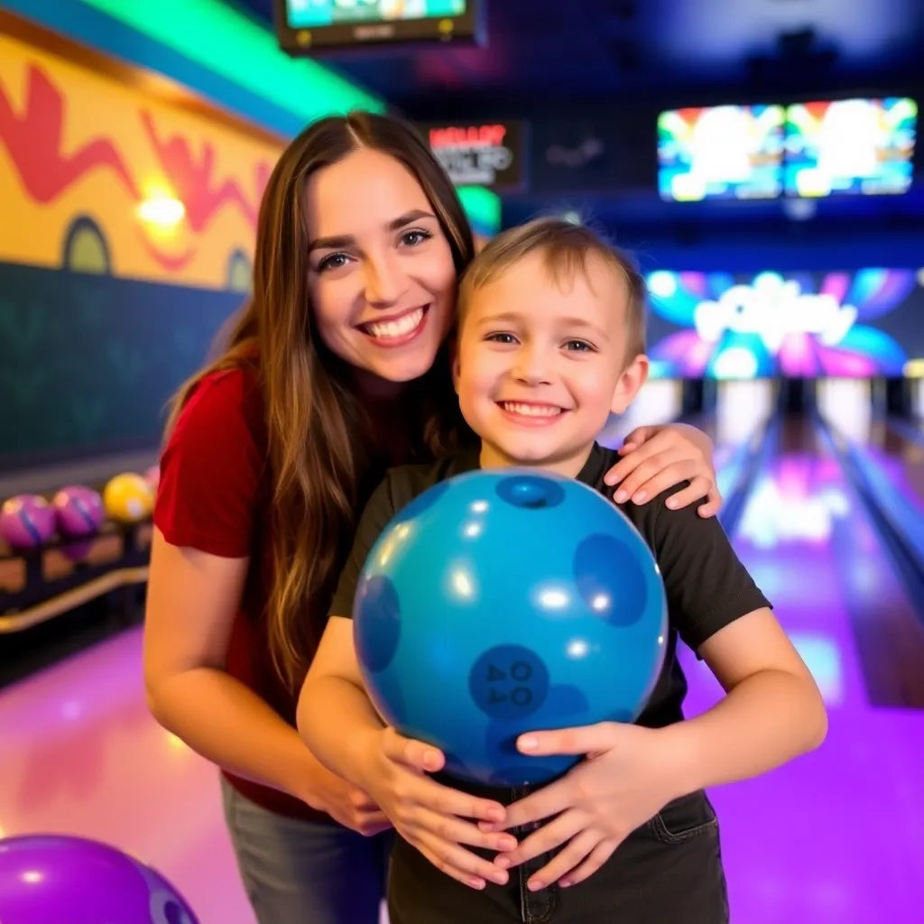 Kids birthday party places Galaxy Lanes in Charleston