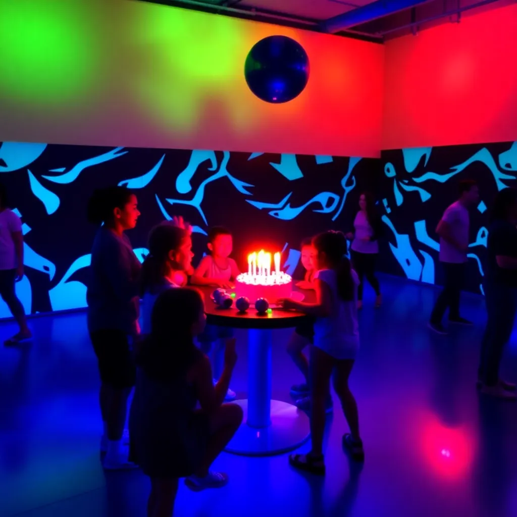 Kids birthday party places Indoor Kids Birthday Party At Glowzone in Orlando