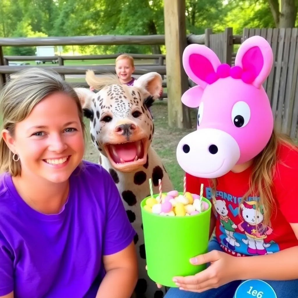 Kids birthday party places Jubilee Zoo Mobile Services & Brandi’s Barnyard in Shreveport