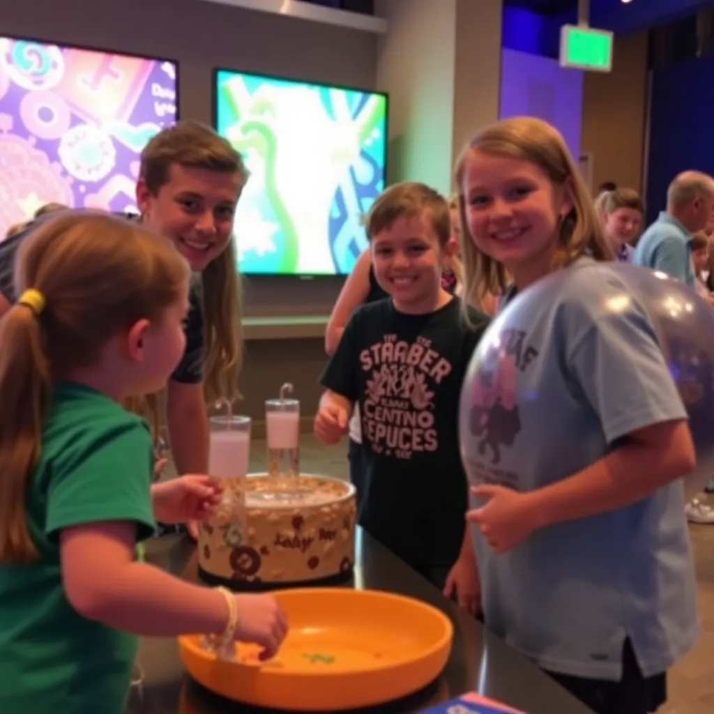 Kids birthday party places Kentucky Science Center in Louisville