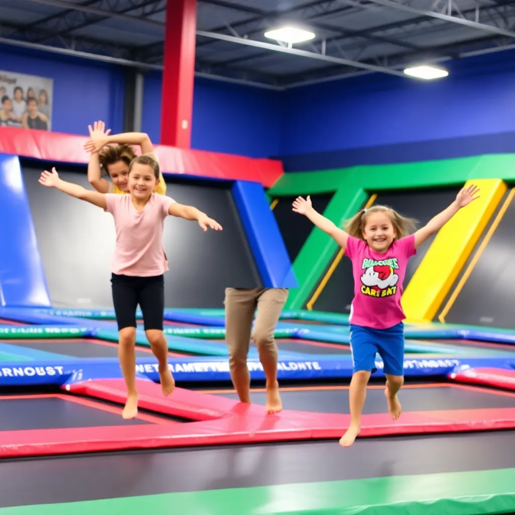 Kids birthday party places Leap Trampoline Park in Topeka