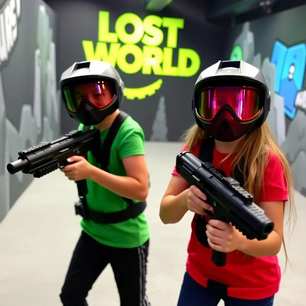 Kids birthday party places Lost Worlds Laser Tag in City of Industry