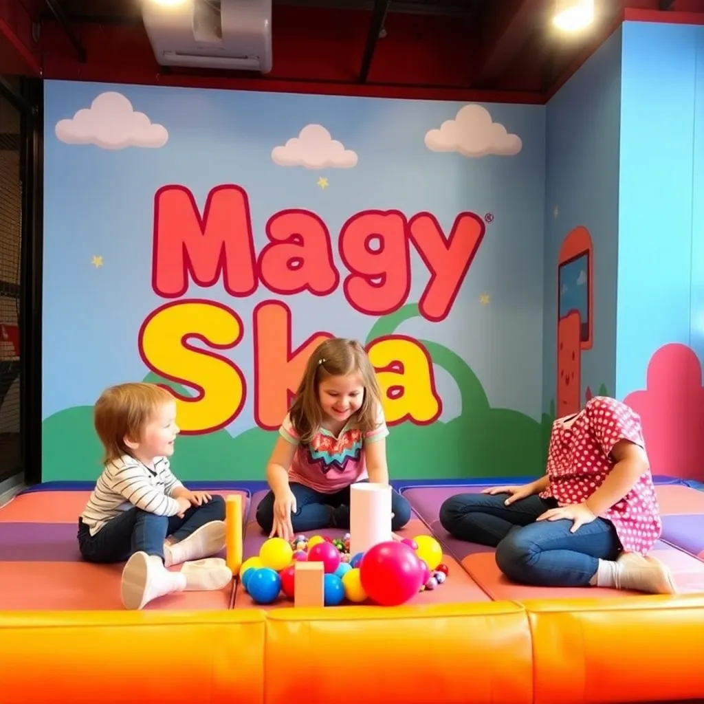Kids birthday party places Magic Sky Play in Morganville
