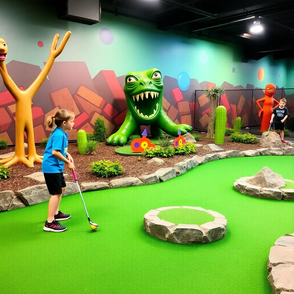 Kids birthday party places Monster Mini Golf Chantilly in Chantilly