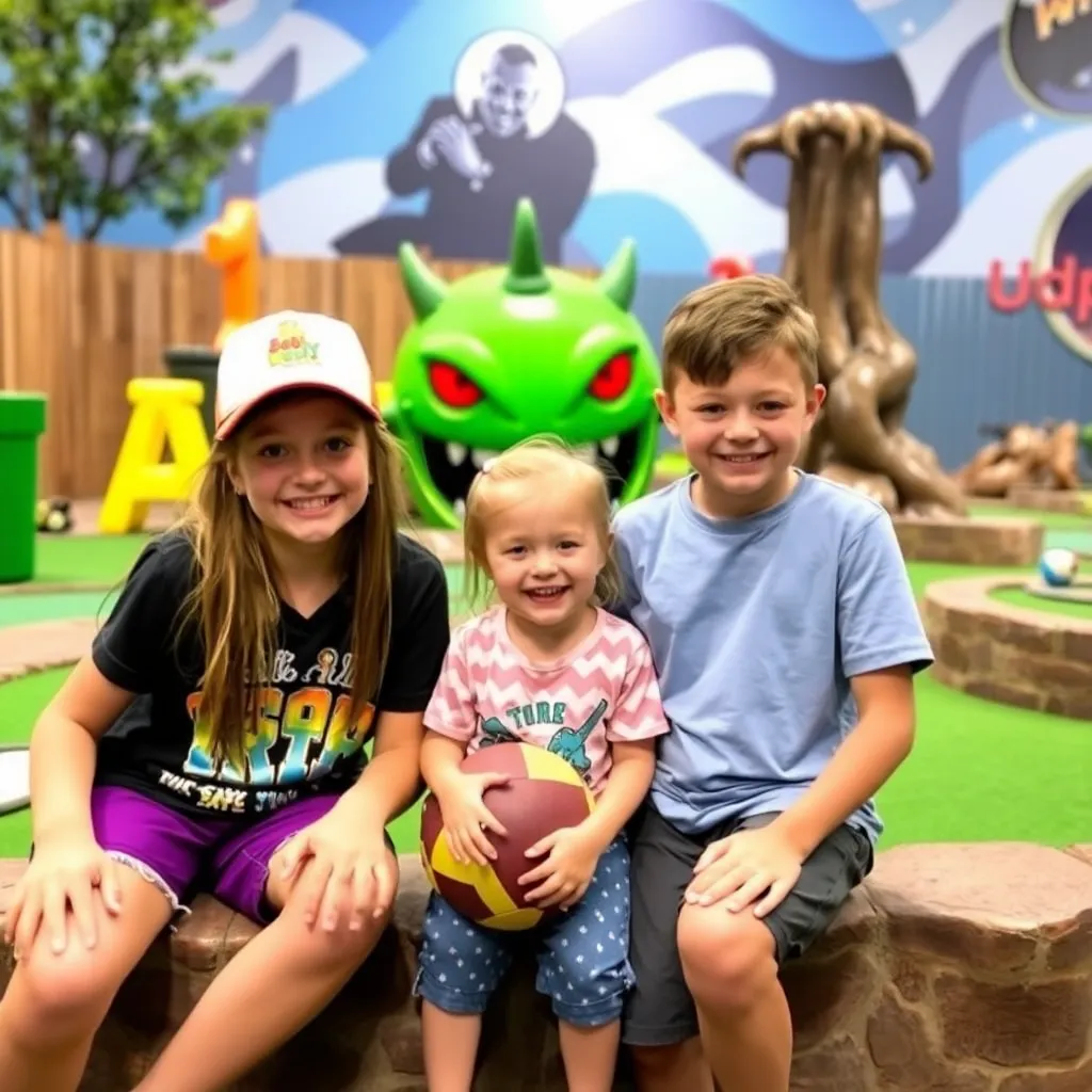 Kids birthday party places Monster Mini Golf Columbia in Jessup