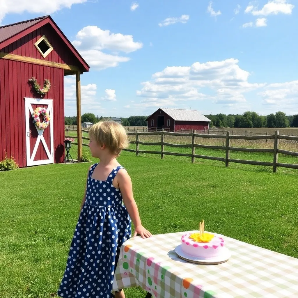 Kids birthday party places Mulberry Lane Farm in Hilbert