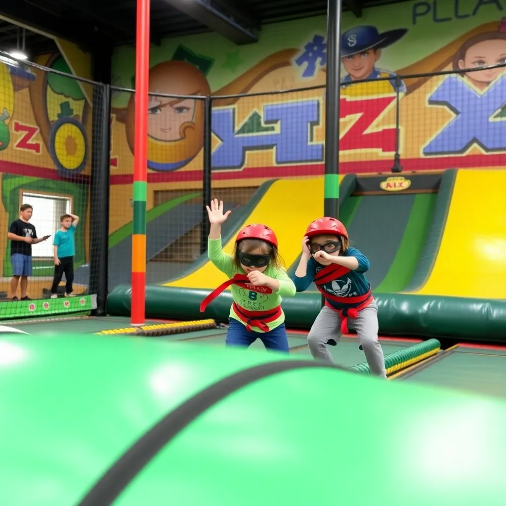 Kids birthday party places Ninja Kidz Action Park in South Jordan