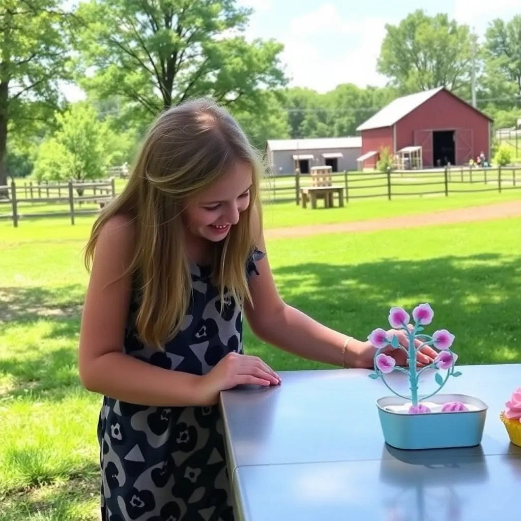 Kids birthday party places Oasis Family Farm in Robbinsville Twp