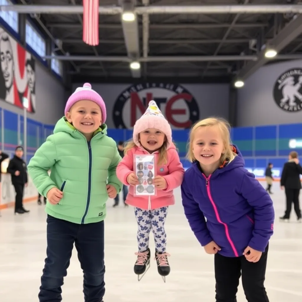 Kids birthday party places Pettit National Ice Center in Milwaukee