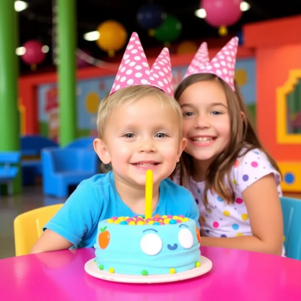 Kids birthday party places Play Town in Benton