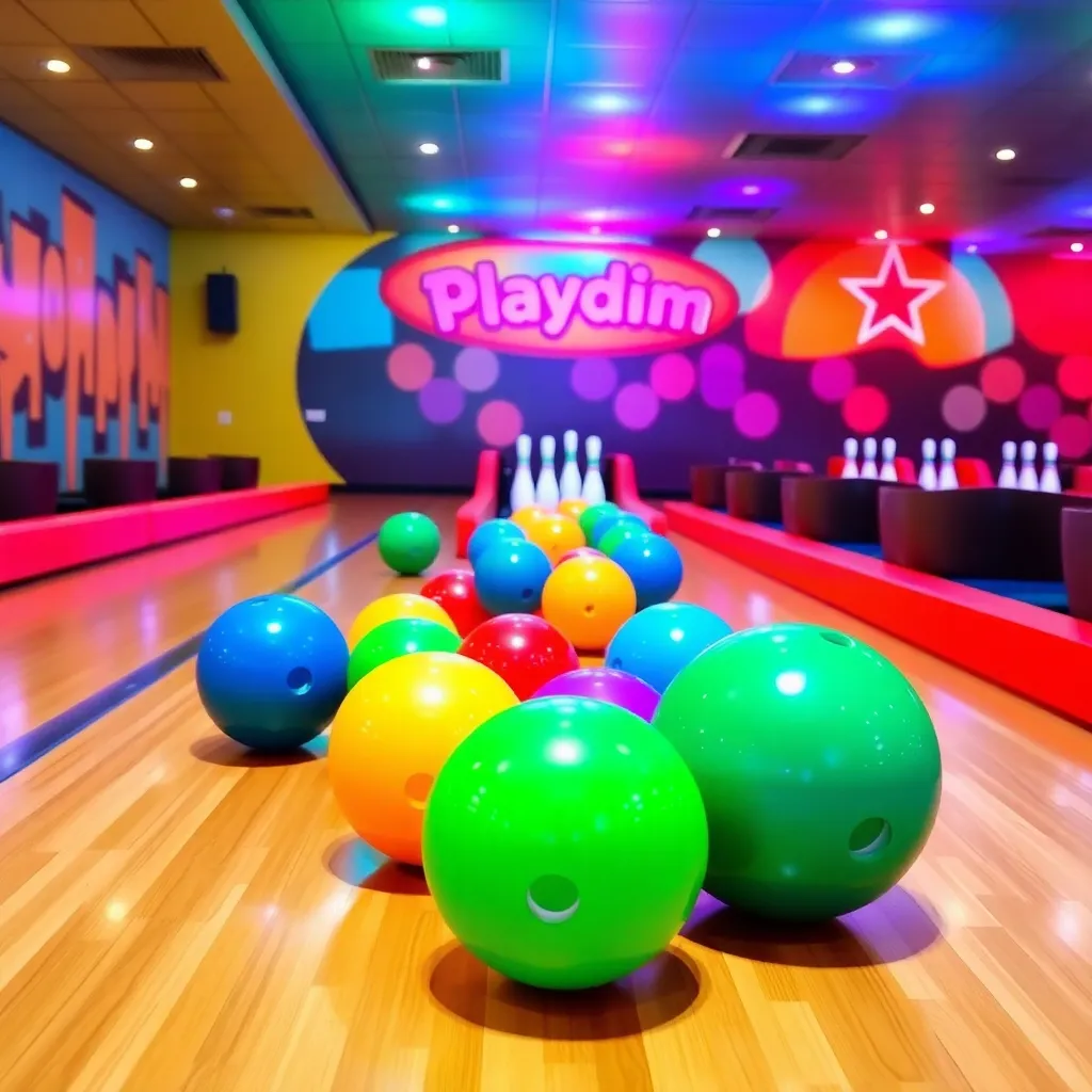 Kids birthday party places Playdium Bowl in Russell