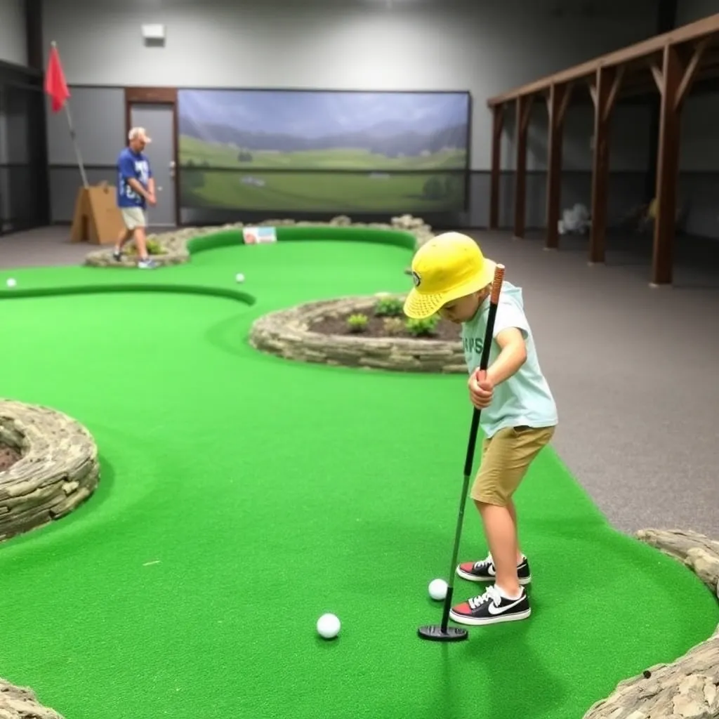 Kids birthday party places River's Edge Family Golf Center in Marion