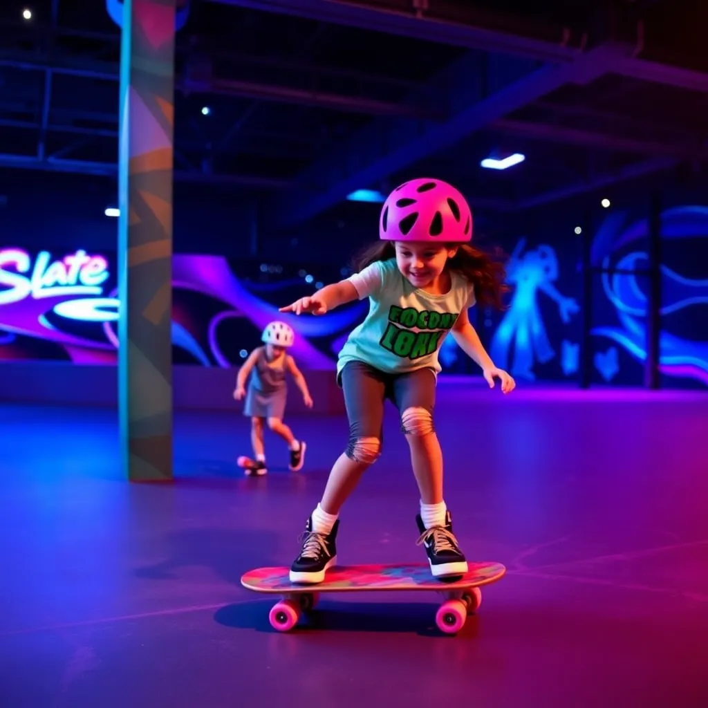 Kids birthday party places Skate Galaxy in Baton Rouge