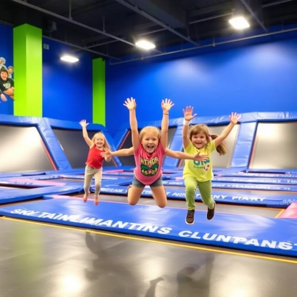 Kids birthday party places Sky Trampoline Park in Salina