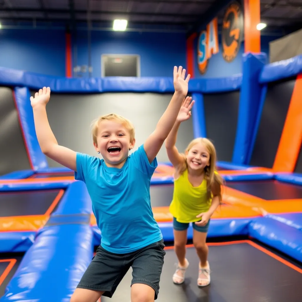 Kids birthday party places Sky Zone Trampoline Park in Sarasota