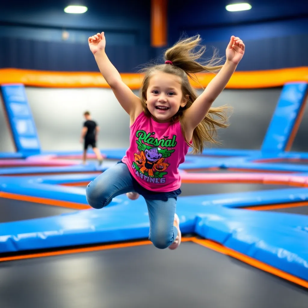 Kids birthday party places Sky Zone Trampoline Park in Atlanta