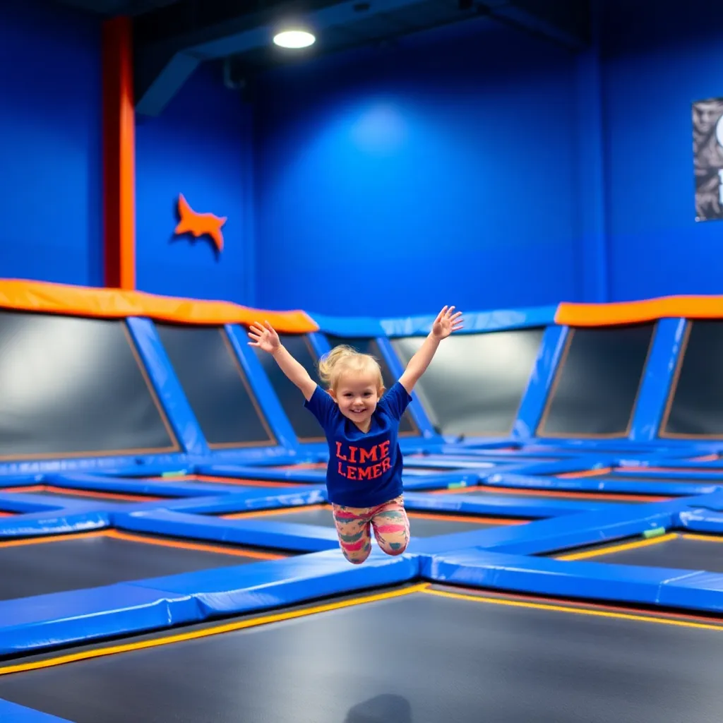 Kids birthday party places Sky Zone Trampoline Park in Indianapolis