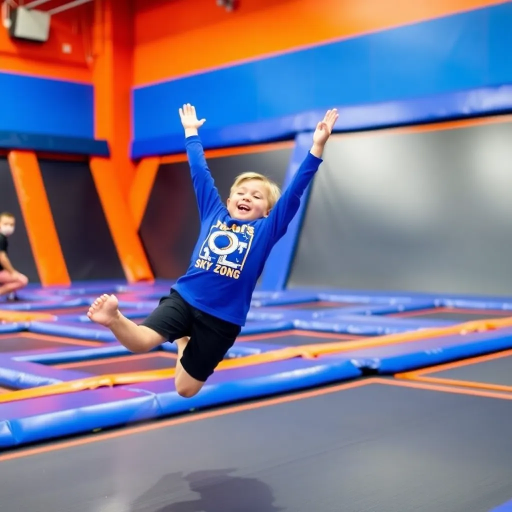 Kids birthday party places Sky Zone Trampoline Park in Baton Rouge