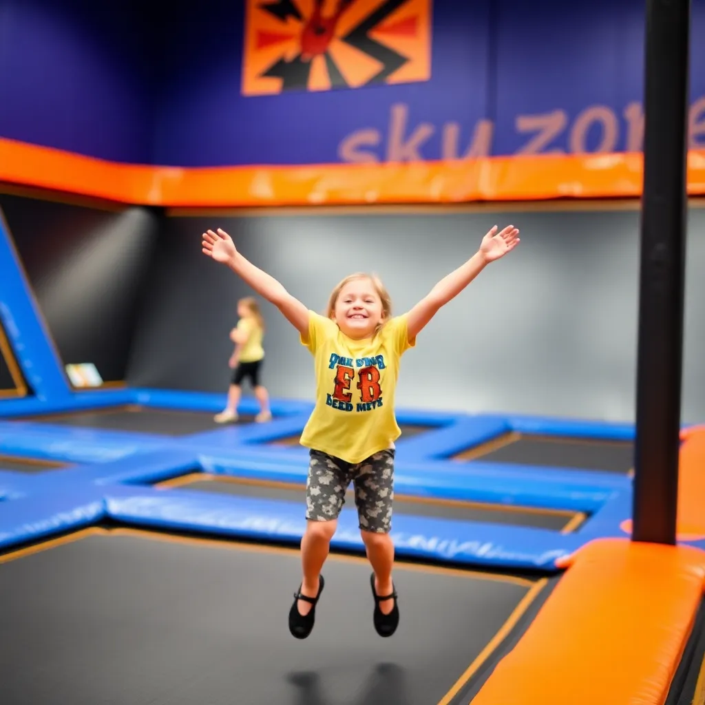 Kids birthday party places Sky Zone Trampoline Park in Gaithersburg