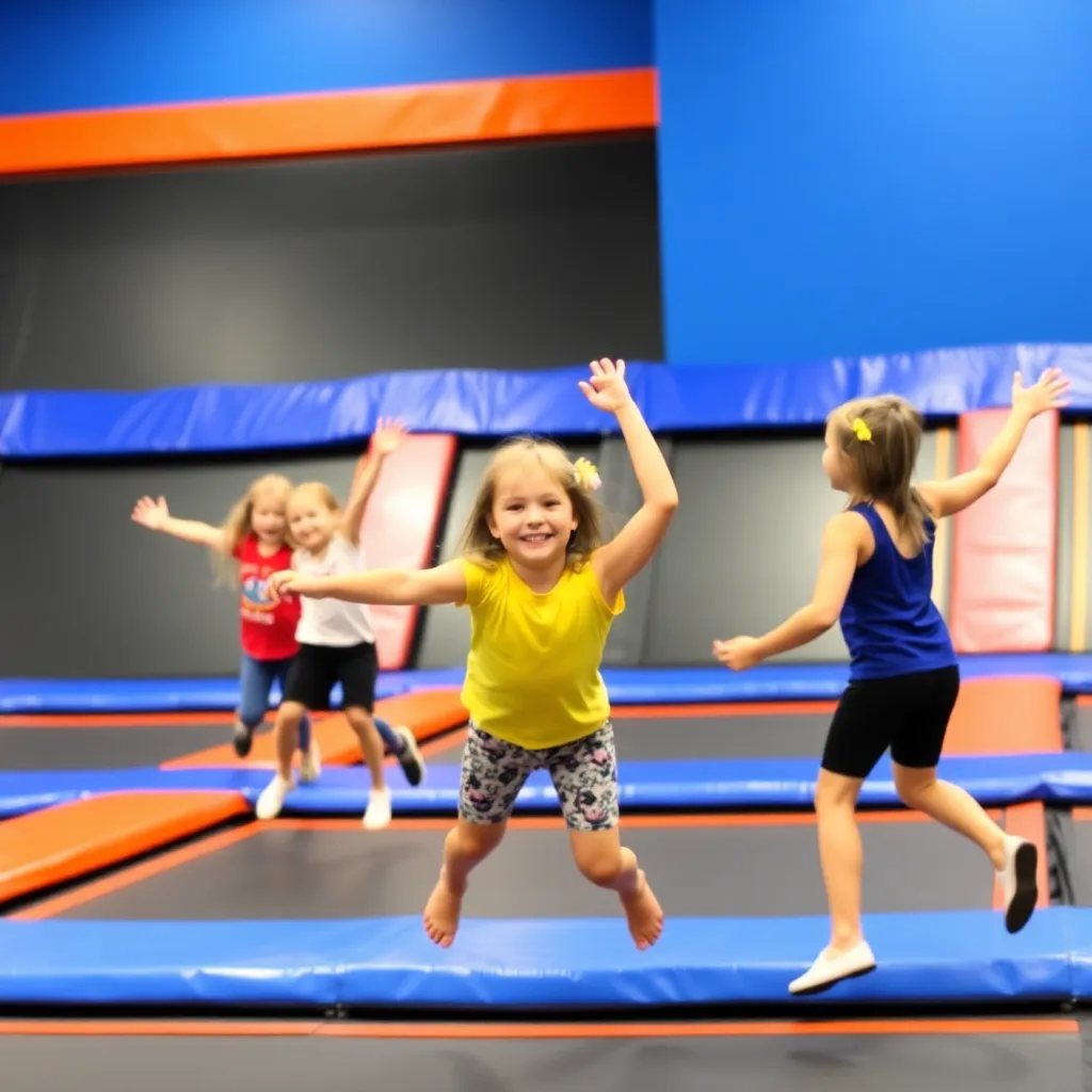 Kids birthday party places Sky Zone Trampoline Park in Commerce Township