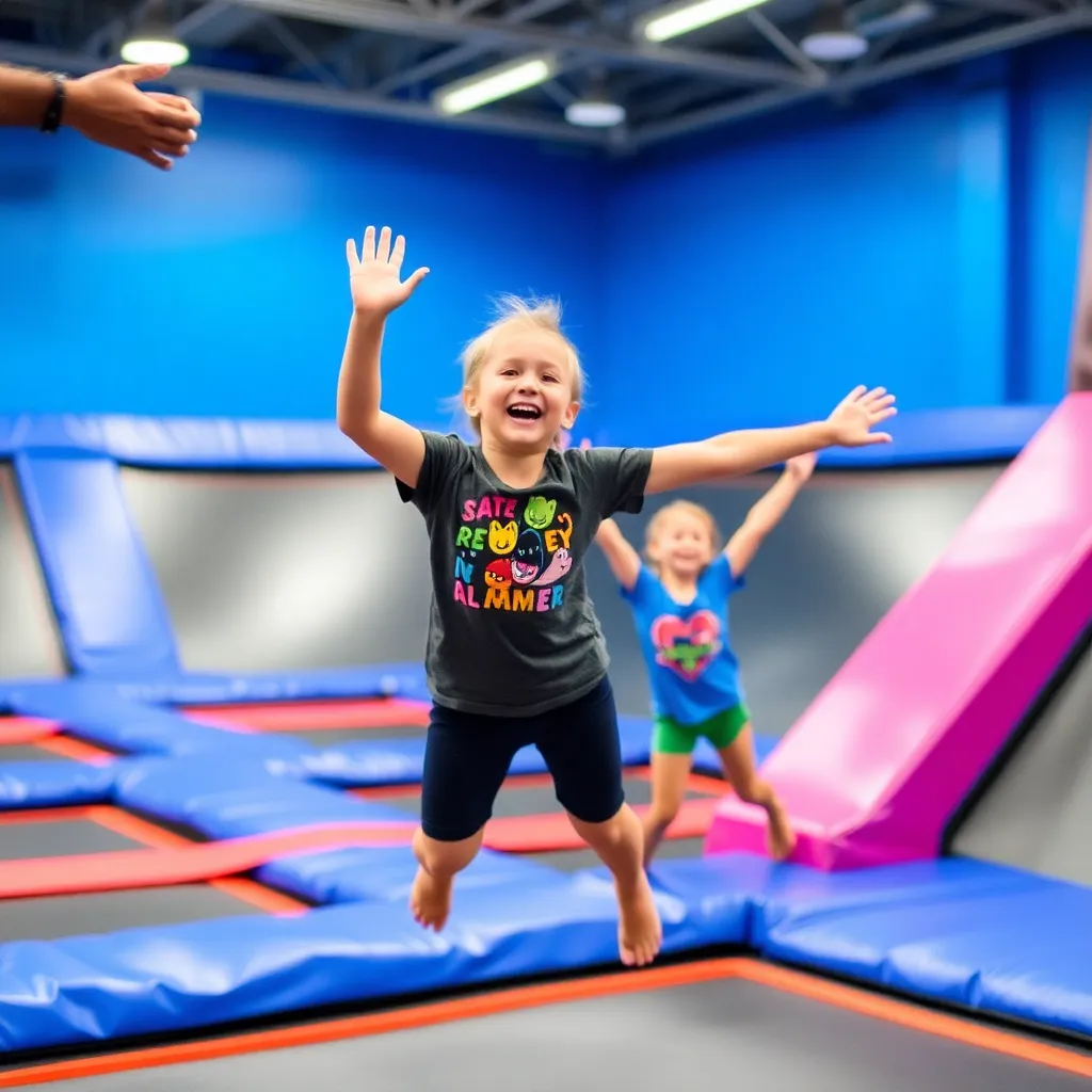 Kids birthday party places Sky Zone Trampoline Park in Flint