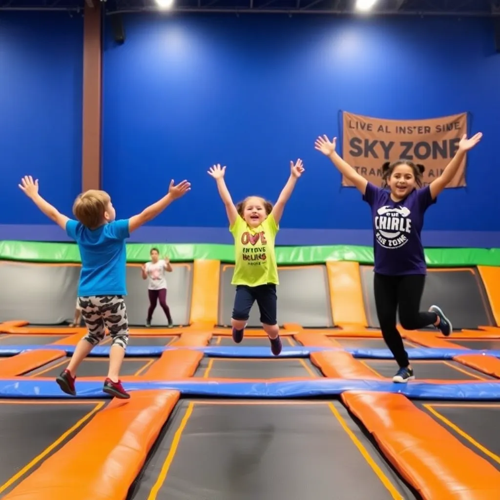 Kids birthday party places Sky Zone Trampoline Park in Ridgeland
