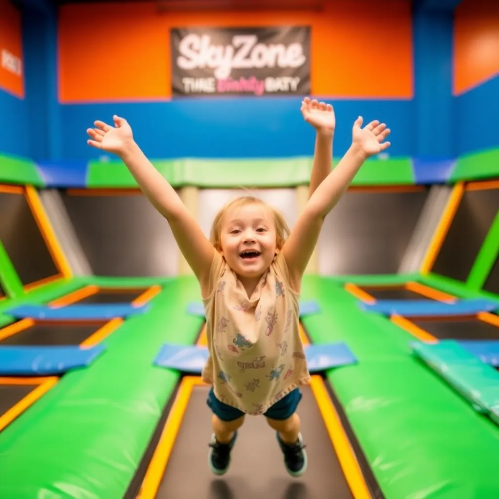 Kids birthday party places Sky Zone Trampoline Park in Biloxi