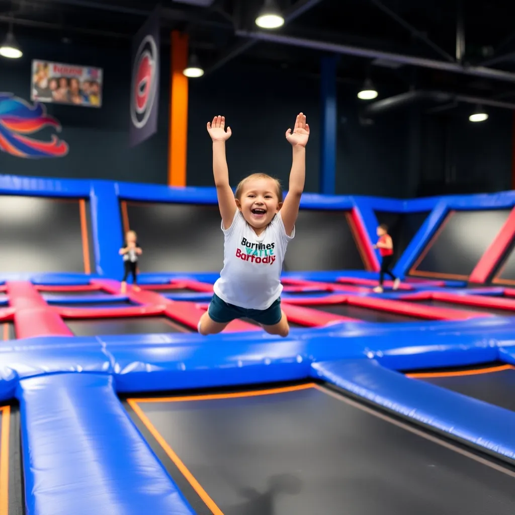 Kids birthday party places Sky Zone Trampoline Park in Clovis