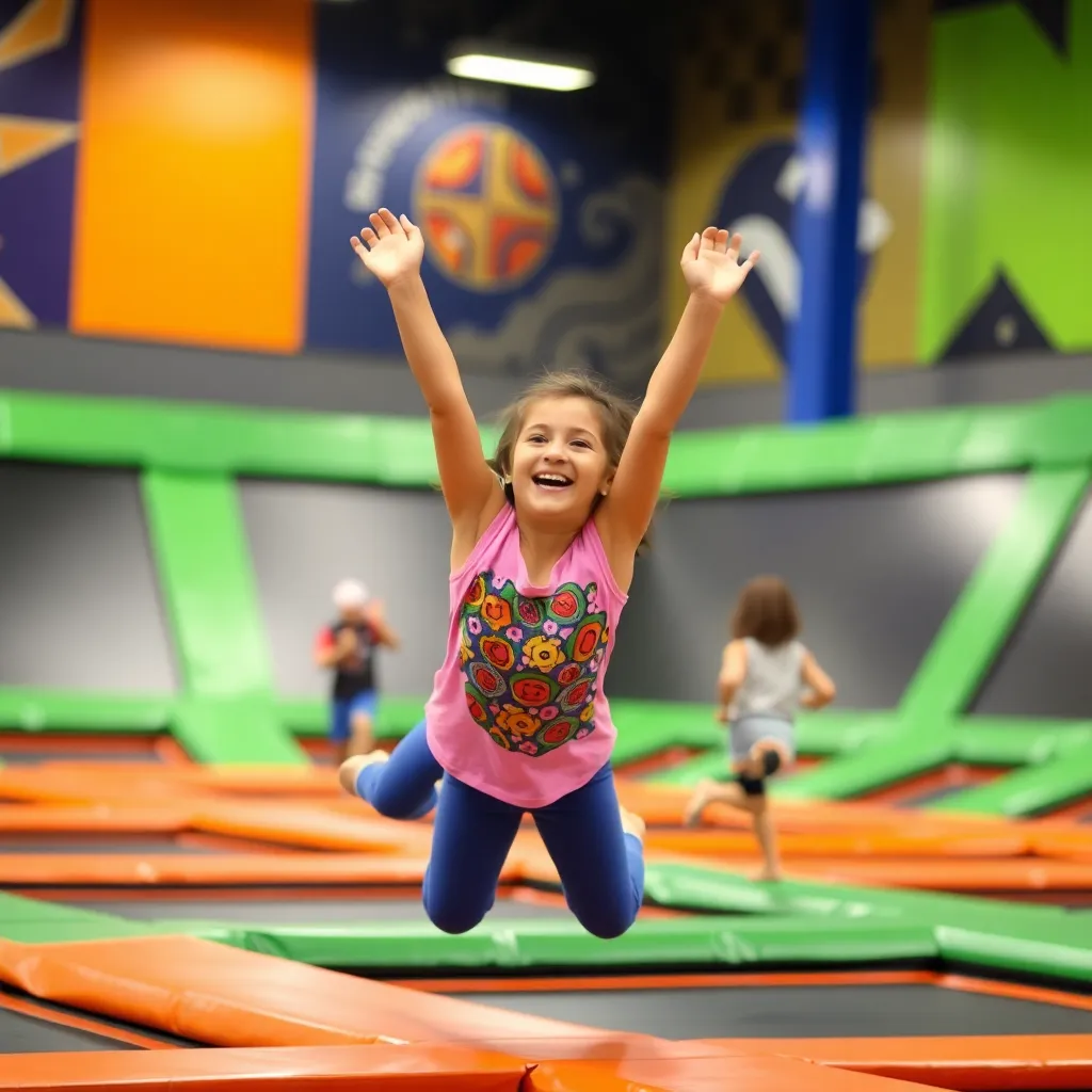 Kids birthday party places Sky Zone Trampoline Park in Greenville