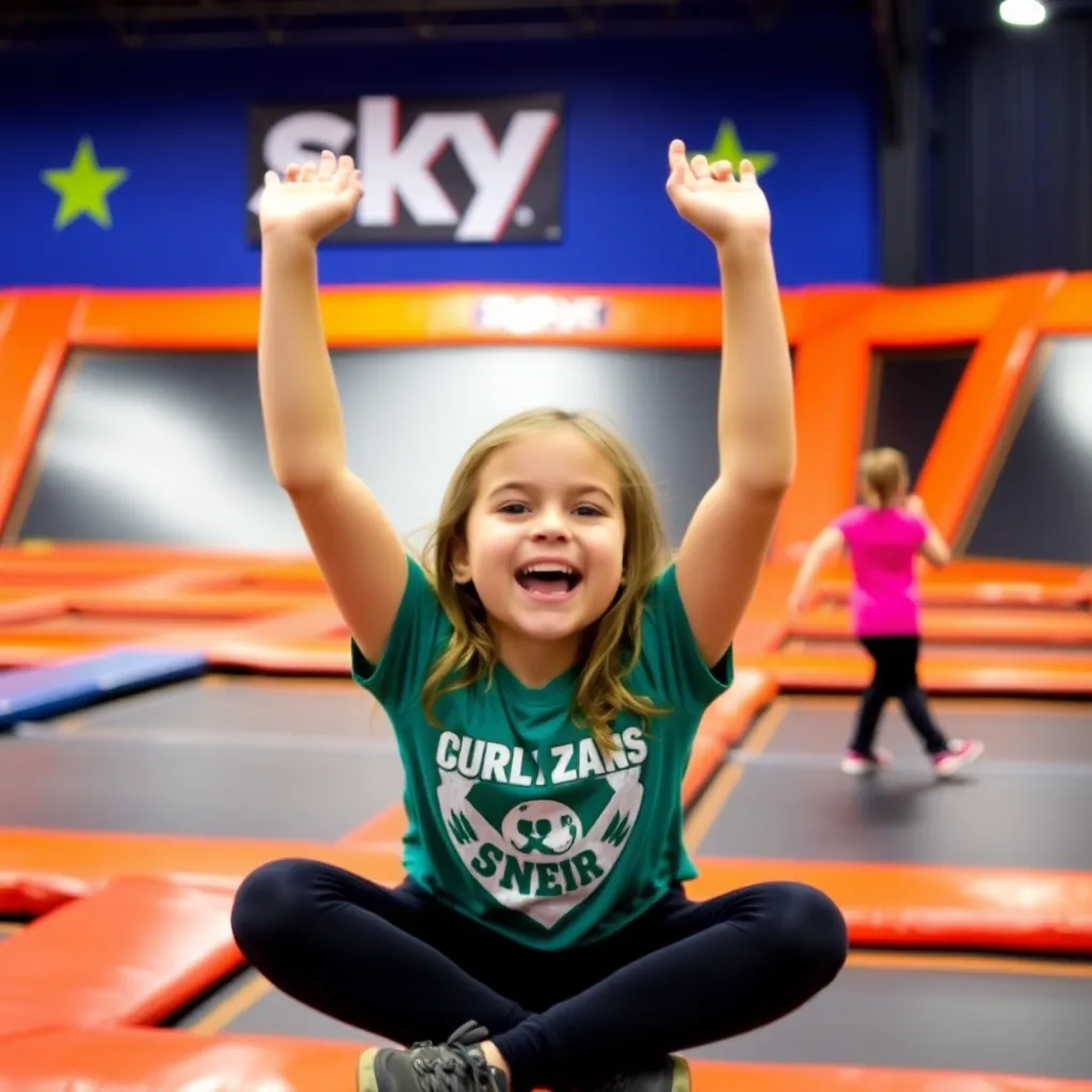 Kids birthday party places Sky Zone Trampoline Park in Dublin