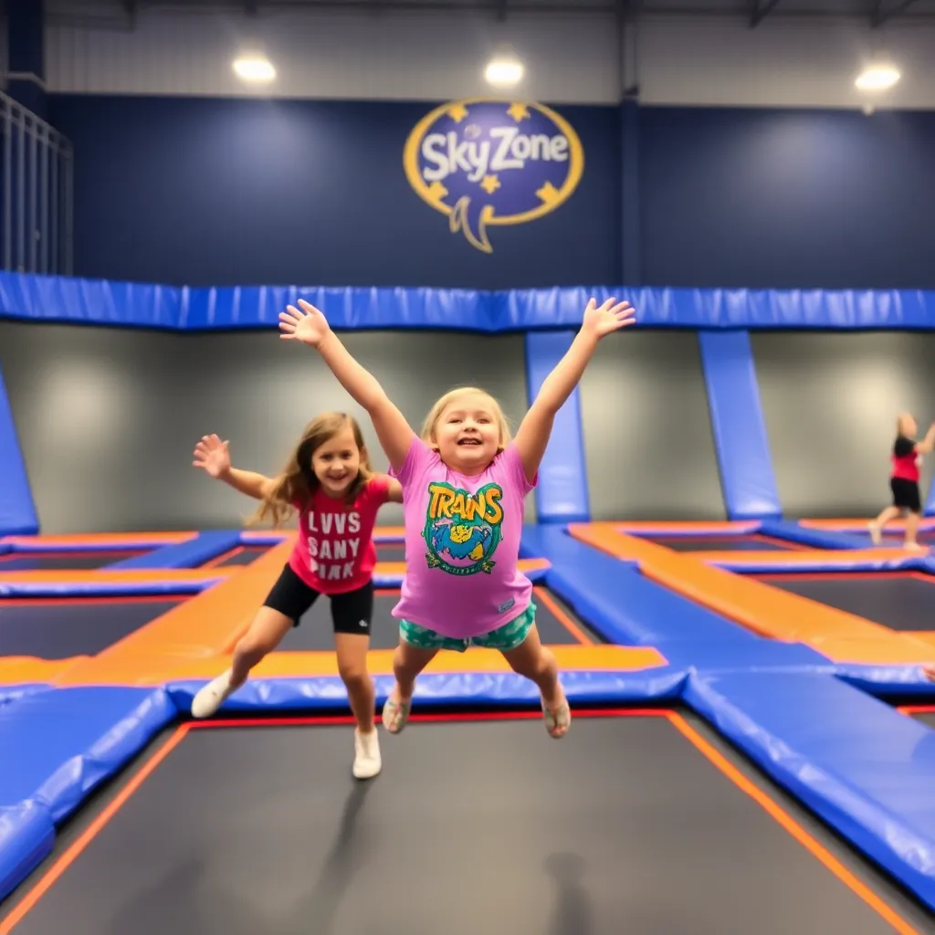 Kids birthday party places Sky Zone Trampoline Park in Chesapeake