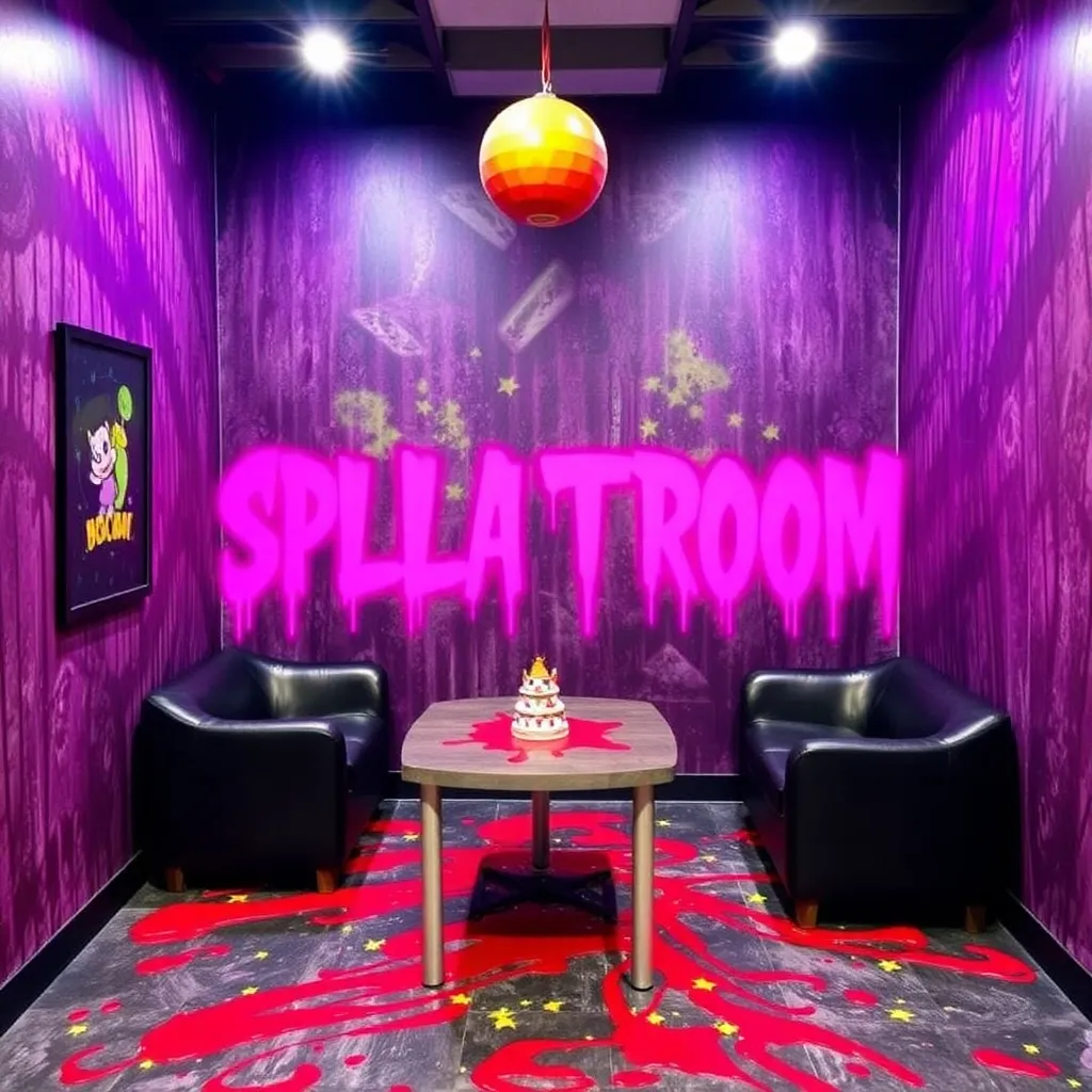 Kids birthday party places Splatter Room Iowa @ Merle Hay Mall in Des Moines