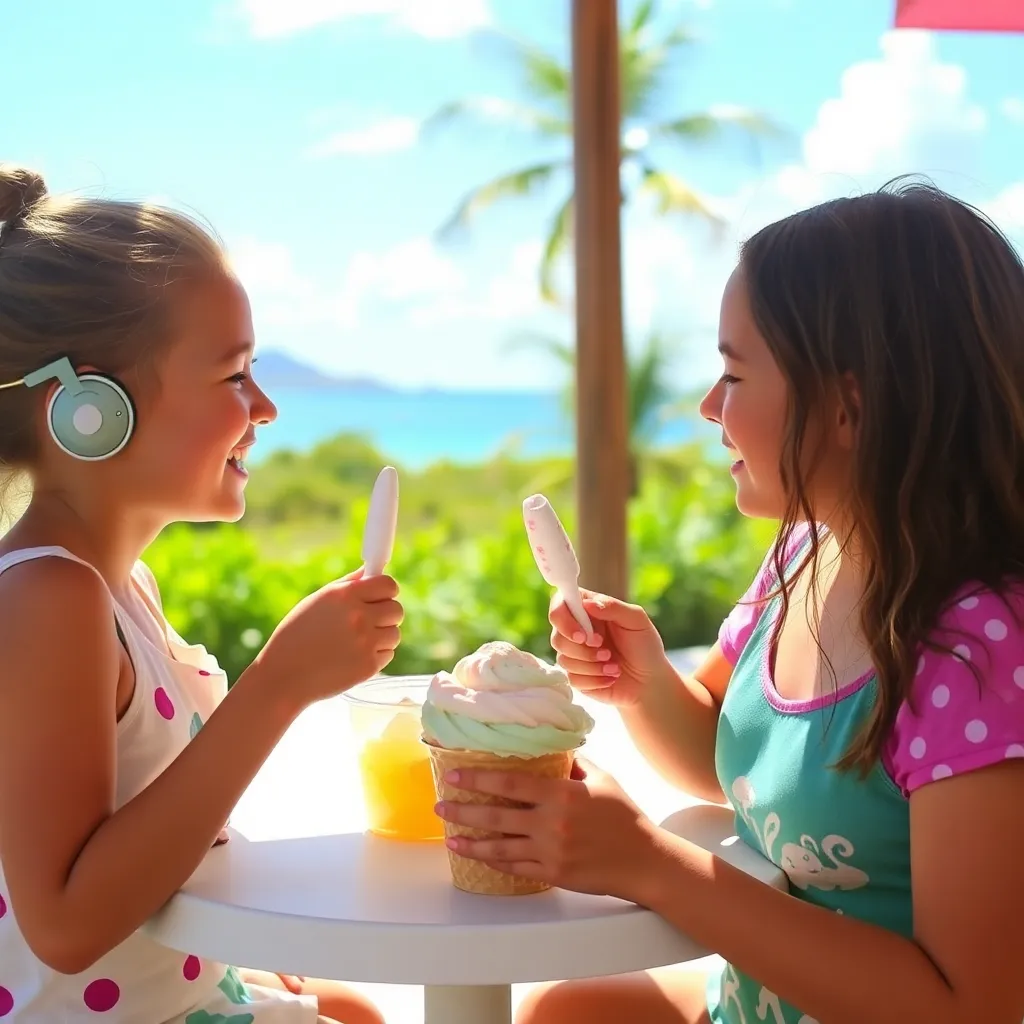 Kids birthday party places Sunny Days Ice Cream in St Thomas