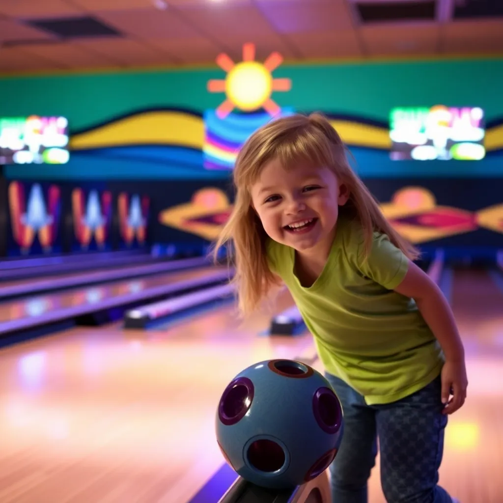 Kids birthday party places Sunset Lanes in Moorhead