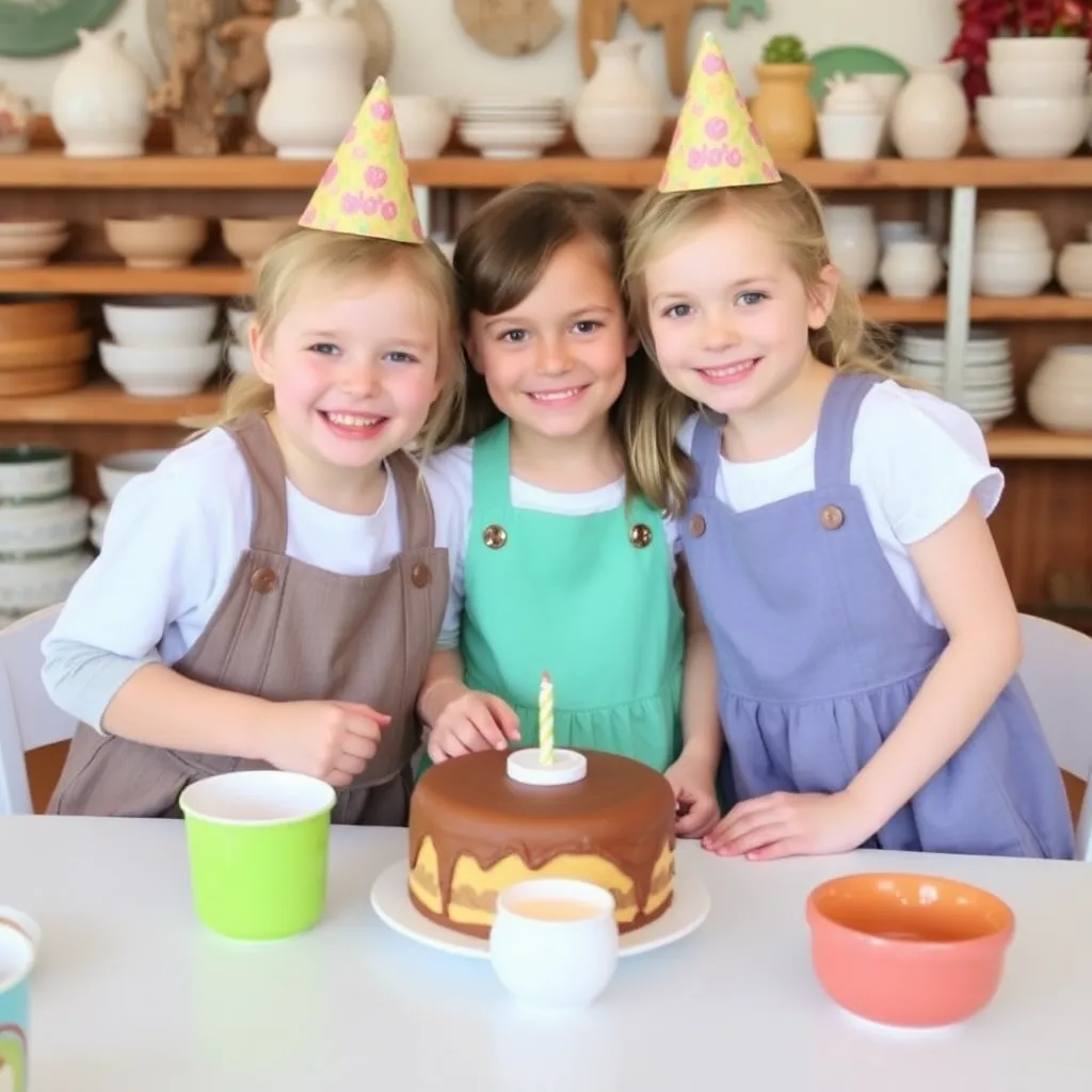 Kids birthday party places The Pottery Place in Huntington