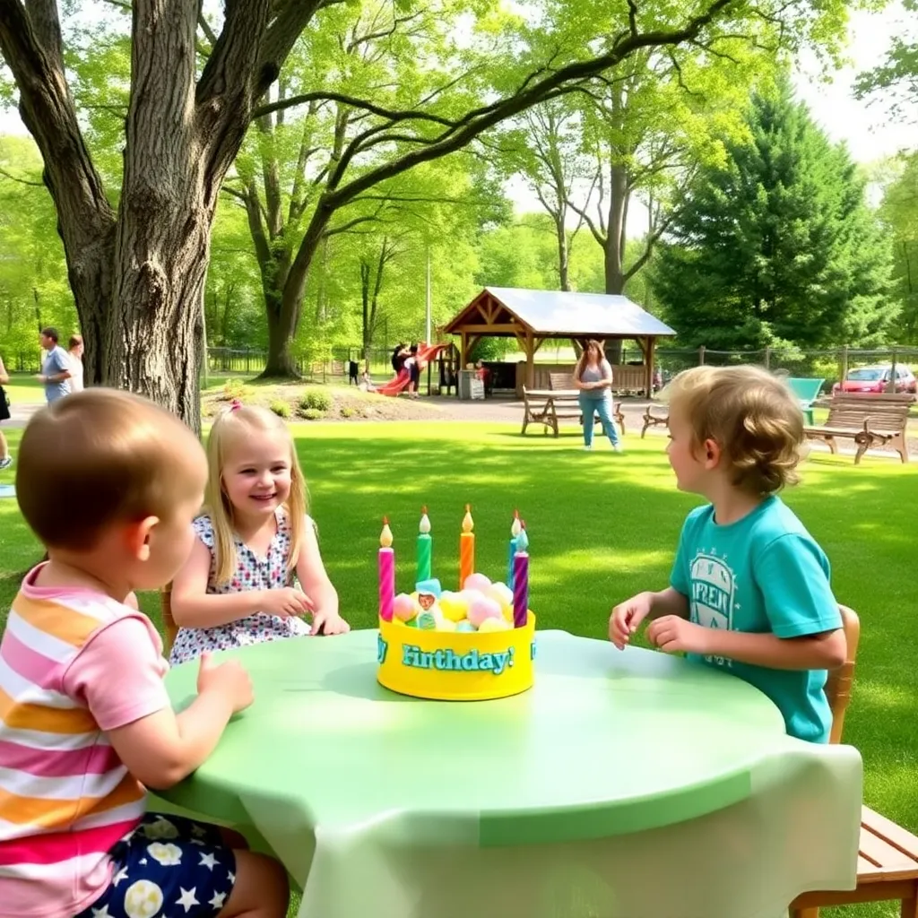 Kids birthday party places Village Green Park in Powell